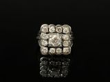 a white gold and diamond ring