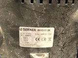 a close up of a blower with a label on it