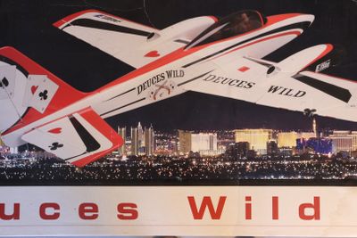 a sign that says success wild with a picture of a plane in the background
