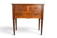 COMMODE (petite) en acajou, ouvrant à trois tiroirs sur deux… (photo 4)