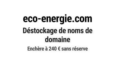 Nom de domaine eco-energie.com.
