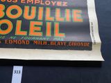 a sign on the table that says bouilie boulet