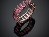 a pink tourmaline and diamond ring