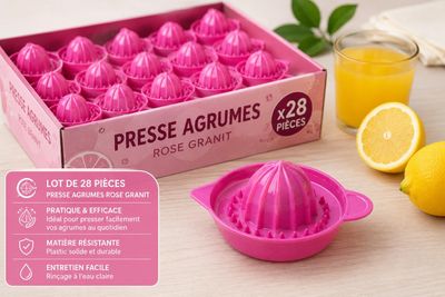 Lot de 28 pièces de presse agrume rose neuf