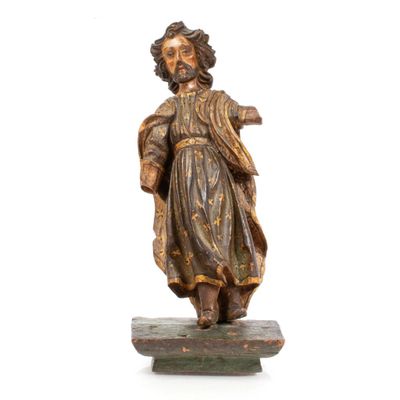 ESPAGNE, XVIIE Saint Jacques sculpture en bois sculpté et po…