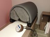 an image of a bed with a headboard on top of it