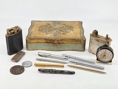many different items that are sitting on a white surface