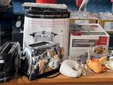 many different types of coffee makers on a table