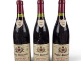 trois bouteilles de vin sont alignées sur une surface blanche