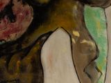 a painting of a woman with a flower in her hair