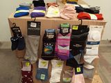 many pairs of socks that are on a pallet