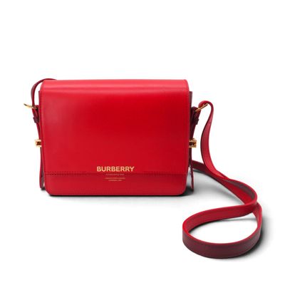 le petit sac en cuir avec anneau en D, rouge vif - femme | Burberry
