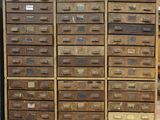 a lot of drawers that are stacked on top of each other