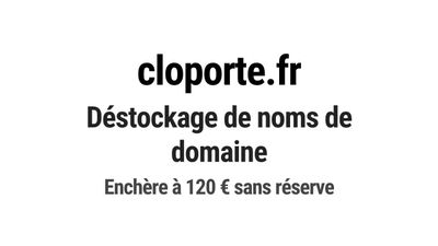 Nom de domaine cloporte.fr. Catégorie: Écologie et environne…