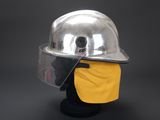 a close up of a helmet on a mannequin head