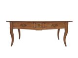 an image of a wooden table with two drawers on top of it