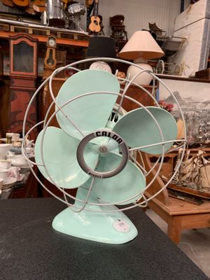 * CALOR Ventilateur en métal laqué vert d'eau. - Photo 1