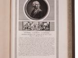 an open book with a picture of a man in a black and white photo