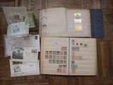 a lot of stamps on a book on the floor