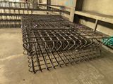 many empty shopping carts that are sitting on the floor