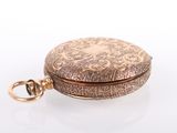 an image of a gold locke with a chain on a white background