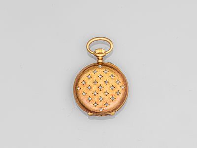 une montre de poche en or 18 carats sertie de diamants