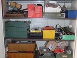 a closet full of files and other items in the room
