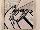 un dessin en noir et blanc représentant une personne tenant une tasse