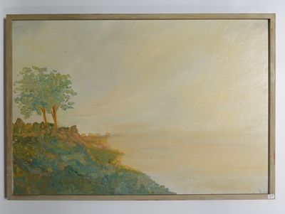 Bord de mer Huile sur panneau 49 x 72 cm