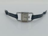 an image of a wrist watch with a black leather strap