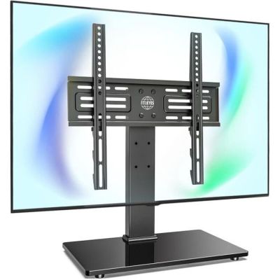 a flat screen tv on a stand on a white background