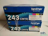 three brother toner cartridges are stacked on top of each other