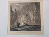 a picture of a painting of a man kneeling down