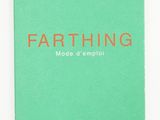 a green book with the title farthing on it