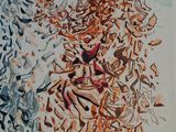 an image of a painting of a group of people standing in a line