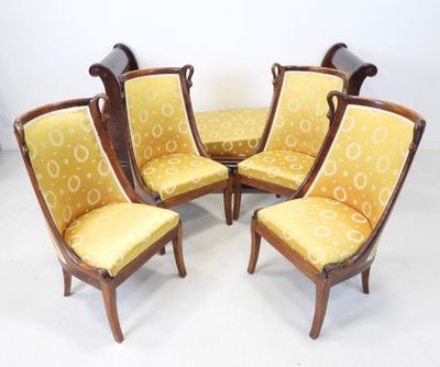 MOBILIER DE SALON de style Empire composé de quatre chaises …