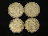 four british silver sovereigns of the reign of george iv