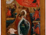 une image représentant un tableau de la Vierge à l'Enfant entourée d'anges