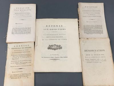 Importante réunion de 9 imprimés révolutionnaires concernant…