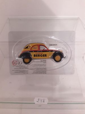 a toy car that is in a clear box