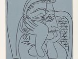 an image of a drawing of a woman sitting in a chair