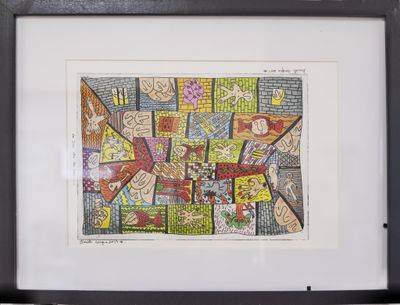 painting of a map of the city of new york in a black frame