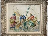 an image of a painting of a group of people on a boat