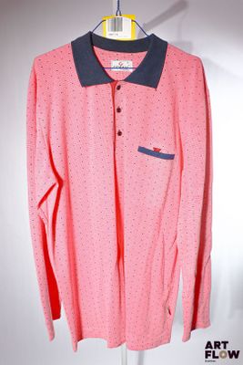 COSKU - Polo à manches longues motif pois - Taille XL - Très…