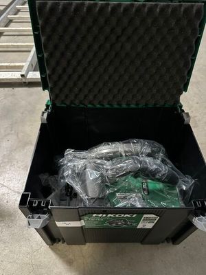 a black case that has a bunch of items inside of it
