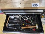 many tools in the drawer of a toolbox