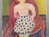 une image d'un tableau représentant une femme assise sur une chaise