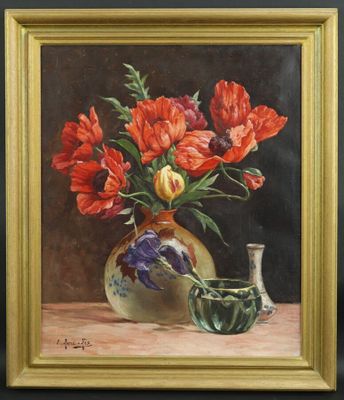 René Charles Edmond HIS (1877-1960): "Nature-morte au vase d… - Photo 1
