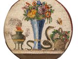 une image d'un tableau représentant un vase contenant des fleurs