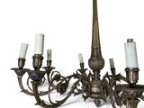 an image of a chandelier with five lights hanging from it ' s ceiling